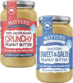 Coles Mayver's Peanut Butter 375g offer