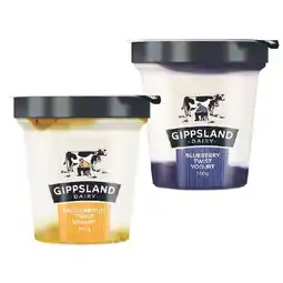 Woolworths Gippsland Dairy Twist Yoghurt 160g offer
