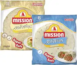 Coles Mission Mini Wraps 8 Pack 384g offer