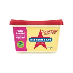 Woolworths Western Star Butter Spreadable 500g offer