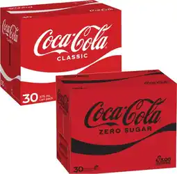 Coles Coca-Cola Soft Drink 30x375mL offer