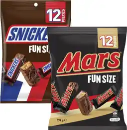 Coles Mars Chocolate Fun Size 132g-192g offer