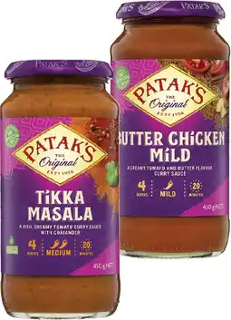 Coles Patak's Simmer Sauce 450g offer