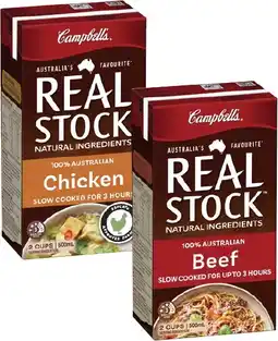 Coles Campbell's Real Stock 500mL offer