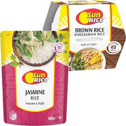 Woolworths SunRice Microwave Rice Pouch or Cups 240-250g offer