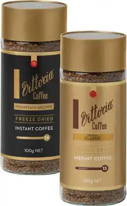 Coles Vittoria Freeze Dried Instant Coffee 100g offer