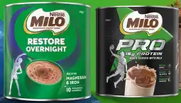Coles Nestlé Milo Restore Overnight or Milo Pro 440g offer