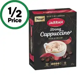 Woolworths Jarrah Coffee Sachets Pk 10 or Instant Coffee Tins 250g offer