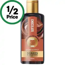 Woolworths Quarterpast Shakes & Smoothies Flavoured Syrup 700ml offer