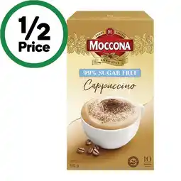 Woolworths Moccona Sugar Free Coffee Sachets Pk 10 offer