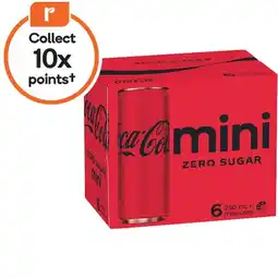 Woolworths Coca-Cola Classic, Zero Sugar or Diet Soft Drink 6 x 250ml offer