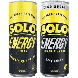Woolworths Solo Energy Drink 250ml offer