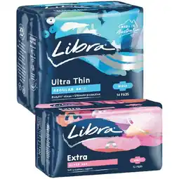 Woolworths Libra Extra or Ultra Thin Pads Pk 6-18 offer