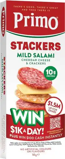 Coles Primo Stackers 45g-50g offer