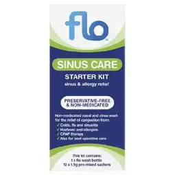 Woolworths Flo Sinus Care Starter Kit Bottle & Sachet Pk 12 offer