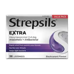 Woolworths Strepsils Extra Lozenges Pk 36 offer