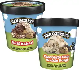 Coles Ben & Jerry's Ice Cream Tub 427mL-458mL offer