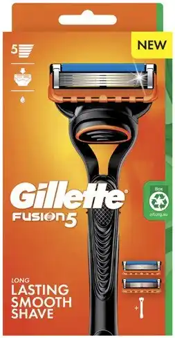 Coles Gillette Fusion 5 Razor Kit with 2 Refill Blades 1 Pack offer