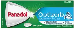 Coles Panadol Optizorb Pain Relief Caplets 16 Pack offer