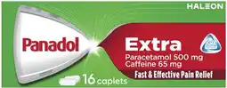 Coles Panadol Extra Paracetamol Caplets 16 Pack offer