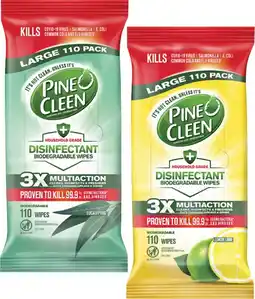 Coles Pine O Cleen Disinfectant Wipes 110 Pack offer