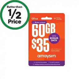 Woolworths amaysim $35 Starter Pack offer