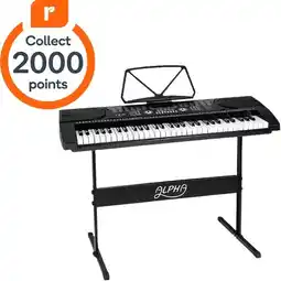 Woolworths Alpha 61 Keys Electronic Piano Keyboard Digital Electric w/ Stand Beginner Black offer