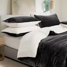 Woolworths Gioia Casa 2-in-1 Teddy Sherpa Quilt Cover Set & Blanket Queen offer