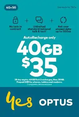 Coles Optus $35 AutoRecharge only Prepaid SIM Starter Kit offer