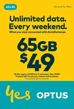 Coles Optus $49 Prepaid SIM Starter Kit offer