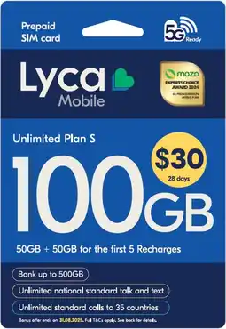 Coles Lyca $30 Starter Pack offer