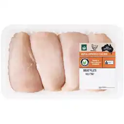 Woolworths Australian Fresh RSPCA Approved Chicken Breast Fillets Bulk Tray – From the Meat Dept offer