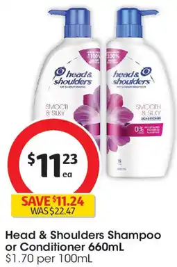 Coles Head & Shoulders Shampoo or Conditioner offer