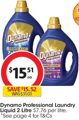 Coles Dynamo Professional Laundry Liquid offer