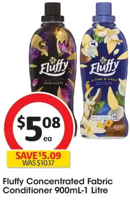 Coles Fluffy Concentrated Fabric Fluffy Concentrated Fabric Conditioner 900mL-1 Litre offer