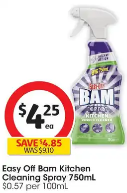 Coles Easy Off Bam Kitchen Cleaning Spray offer