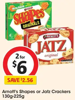 Coles Arnott's Shapes or Jatz Crackers offer