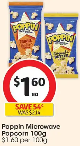 Coles Poppin Microwave Popcorn offer