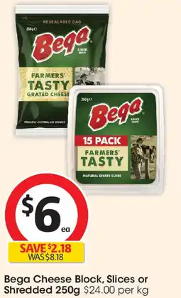 Coles Bega Cheese Block, Slices or Shredded offer