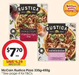 Coles McCain Rustica Pizza offer