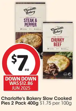Coles Charlotte's Bakery Slow Cooked Pies offer
