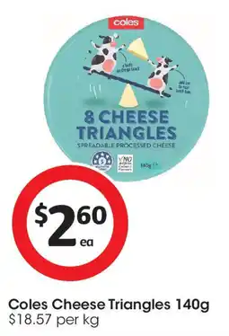 Coles Coles Cheese Triangles offer