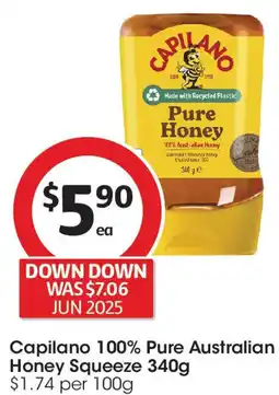 Coles Capilano 100% Pure Australian Honey Squeeze offer