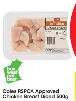 Coles Coles RSPCA Approved Chicken Breast Diced offer