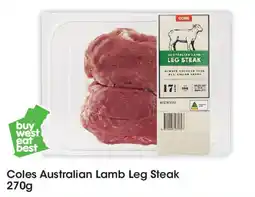 Coles Coles Australian Lamb Leg Steak offer