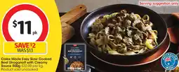 Coles Coles Made Easy Slow Cooked Beef Stroganoff with Creamy Sauce offer