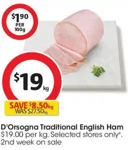 Coles D'Orsogna Traditional English Ham offer