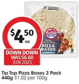 Coles Tip Top Pizza Bases offer