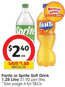 Coles Fanta or Sprite Soft Drink offer