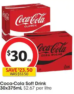 Coles Coca-Cola Soft Drink offer